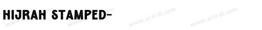 Hijrah Stamped字体转换